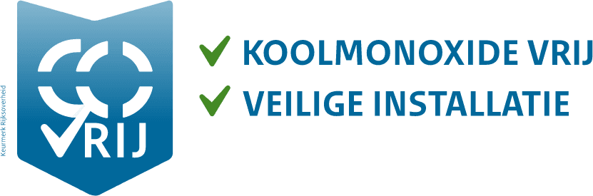 CO-vrij keurmerk van de Rijksoverheid: koolmonoxidevrij en veilige installatie
